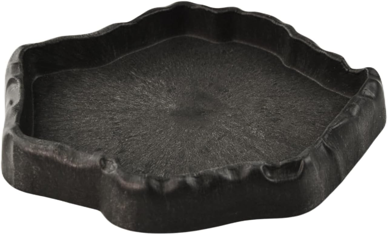 Flylin Reptile Water Dish, Reptile Feeding Dish Corner Bowl Breadworm Feeding Food Bowl, Terrarium Decor Bowls for Bearded Dragon Lizard Frog Leopard Gecko Tortoise Hermit Crab Chameleon (Small)