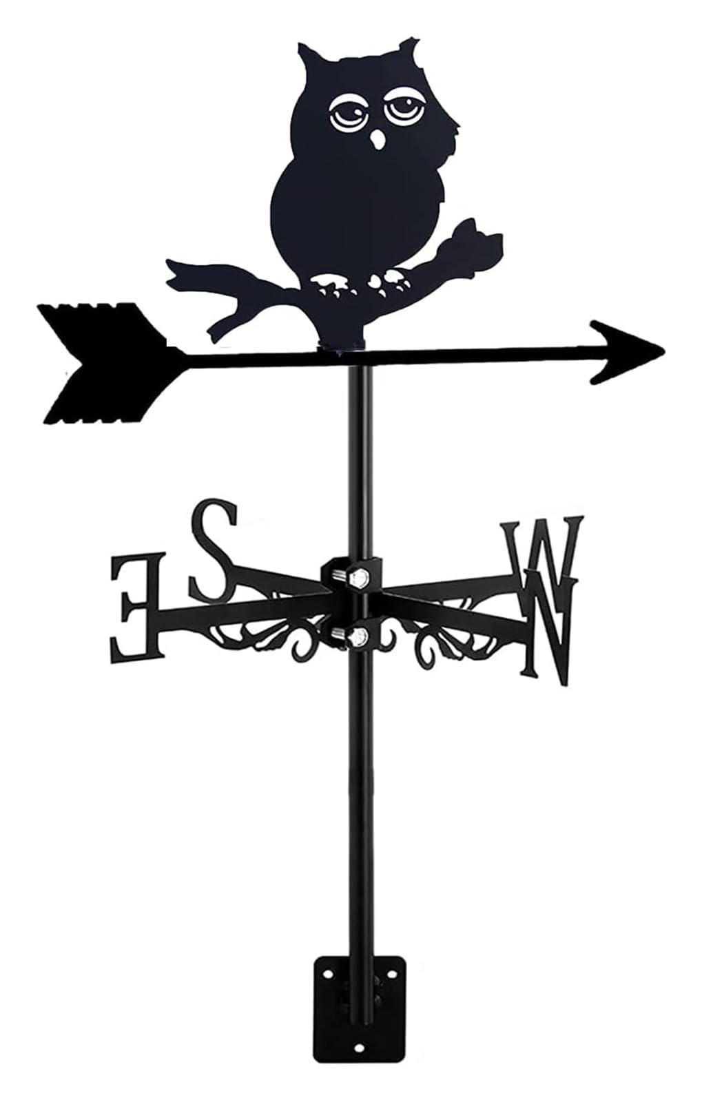 TAXXII Weather Vane Stainless Steel Creative Soaring Owl Birds Weathervane with Anti-Rust Coating Farm Scene Garden Stake Direction Indicator Ornament(Birds)