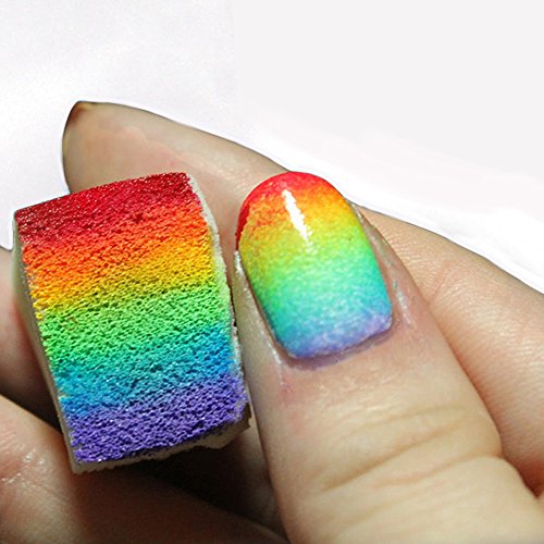 CJESLNA 12pcs Gradient Nails Soft Sponges for Color Fade Manicure