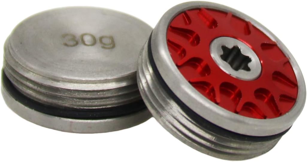 HISTAR 2Pcs Golf Putter Weights 5/10/15/20/25/30/35g Compatible with Odyssey Stroke Lab Series Putter Head (Red)