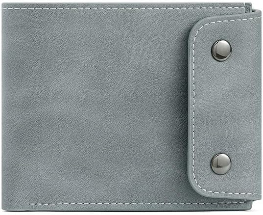 VIDI Short Wallet With Zipper Men's Pu Leather Horizontal