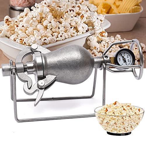 Mini Hand Popcorn Machine Traditional Old-Fashioned Popcorn Machine Retro Hand Crank Stainless Steel Popcorn Machine Capacity 80-140 Ordinary Corn Kernels #TOP25