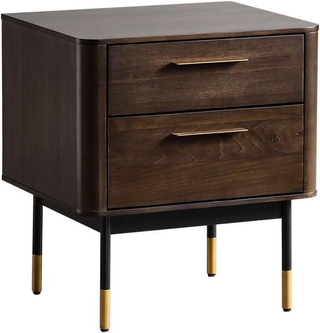 Nightstand Bedside Table Wood Storage Cabinet Living Room Bedroom Bedside Storage Drawer Retro Small Cabinet Bedside End Table