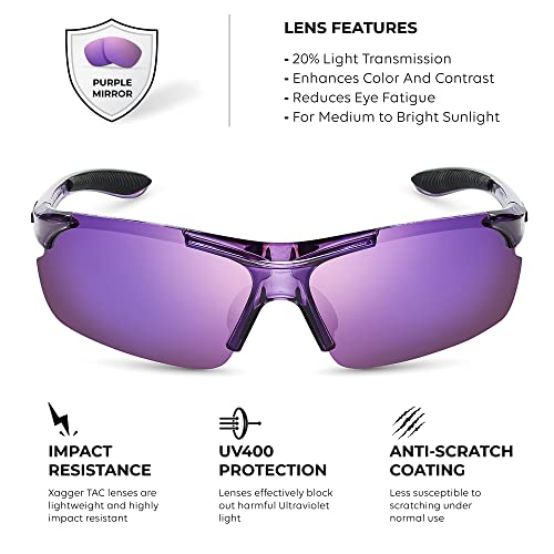 Xagger Polarized Wrap Around Sport Sunglasses For Men Women Uv400 Lightweight Baseball Running Cycling Glasses #TOP2