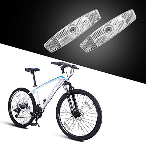 Mountain Bike Bicycle Spoke Reflector Lamp Warning Passive Reflector Lamp(Clear) 4pcs White BSKRR002W-2