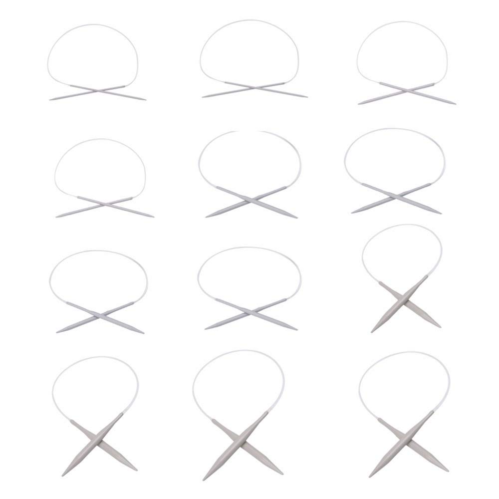 Sewing Kit Aluminum Circular Knitting Needles 40cm/15.75" 2mm/2.5mm/3mm/3.5mm/4mm/4.5mm/5mm/5.5mm/6mm/6.5mm/7mm/8mm (Color : 2point5 mm)