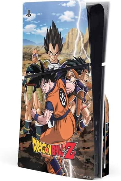 Skinit Decal Gaming Skin Compatible with PS5 Slim Disk Console - Officially Licensed Dragon Ball Z Goku & Vegeta Design