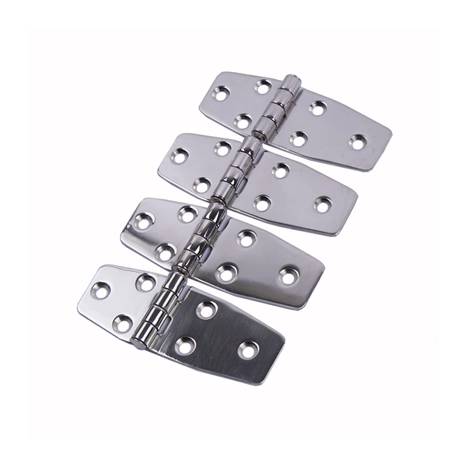 Nvsfzgiyg Silver Thickened Internal Door Hinges, Butt, Folding, Hinge 4 Pieces Marine Stainless Steel, Closet Boat Cabin Hardware Essories
