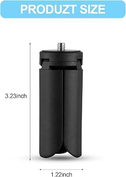 Mini Tripod for DJI Osmo Pocket 3 & 2, Foldable Stand with 1/4-20 Screw Mount, Portable, Compact Desktop Stand Compatible with Osmo Pocket, DJI Osmo Action 5/4, and Insta360 Ace Pro