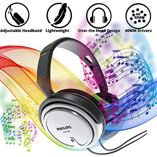 PHILIPS Over Ear Wired Stereo Headphones for Podcasts, Studio Monitoring and Recording Headset for Computer, Keyboard and Guitar with 6.3 mm (1/4") Add On Adapter- Silver by PHILIPS - Image 5