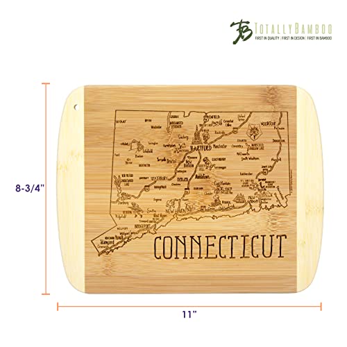 Image of Totally Bamboo A Slice of Life Connecticut State Serving and Cutting Board, 11 inch x 8.75 inch