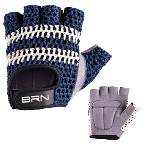 Gants courts velo vintage bleu coton pour eviter les ampoules sur guidon ancien