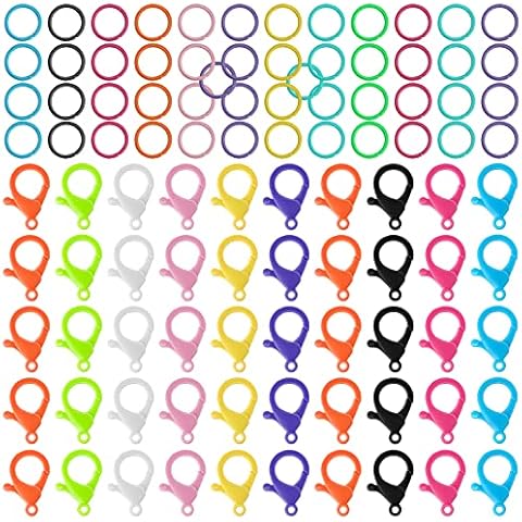 Yolev 100 Pieces Multicolour Lobster Claw Clasps thumbnail