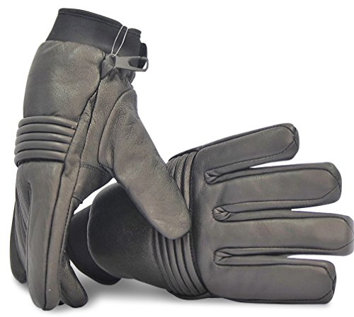 Blok-IT Black Leather Fur Lined Gloves Keep Your Hands Warm with These Stylish and Comfortable Winter Gloves (Small)