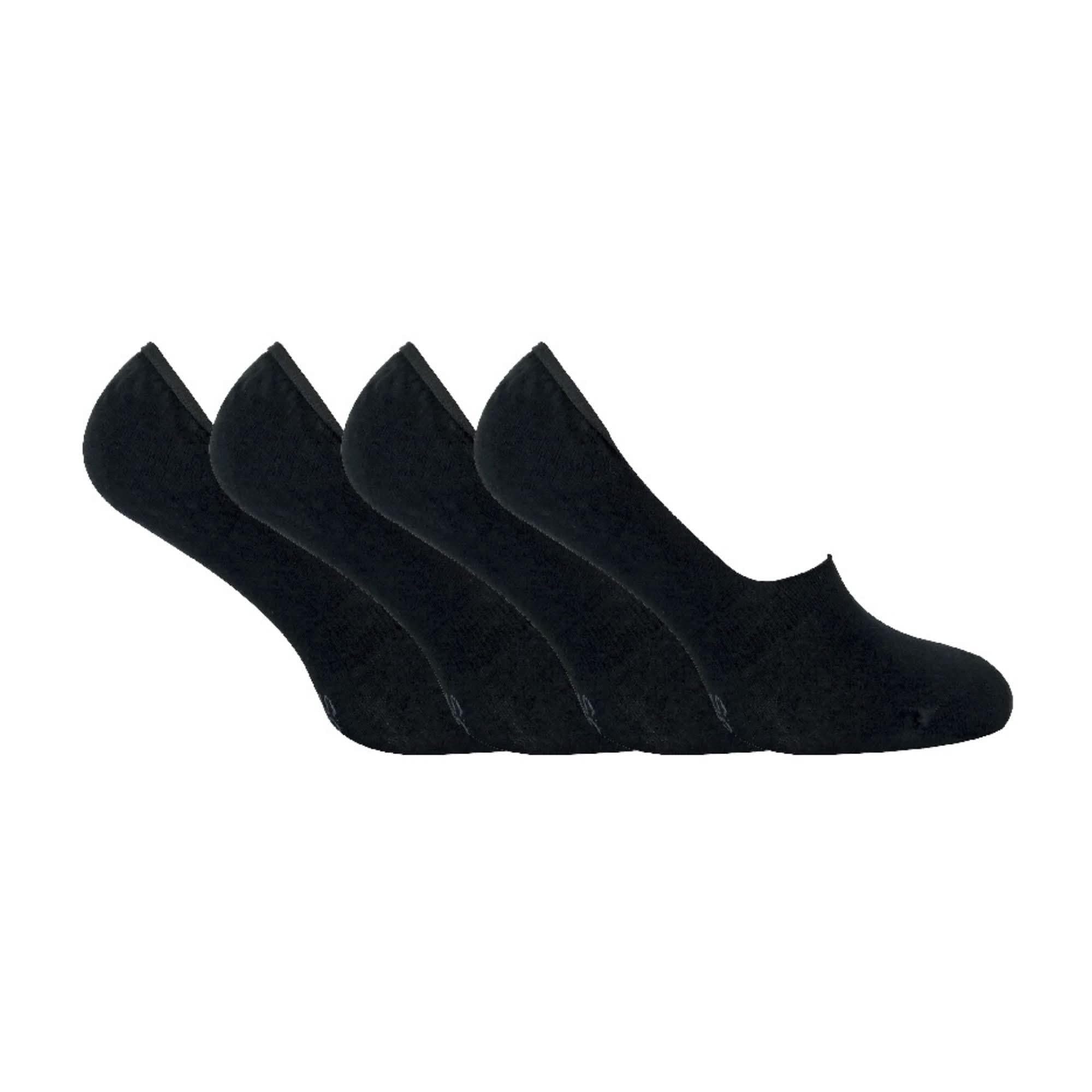 Sock Snob - 4 Pairs Bamboo No Show Invisible Low Cut Liner Socks for Men & Women with Non Slip Silicone Grip (4-8 UK, Black)