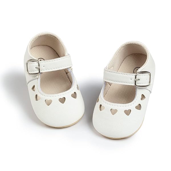Babelvit Baby Girls Premium Bowknot Mary Jane Flats Wedding Princess Dress Shoes Rubber Sole PU Leather Infant Toddler…
