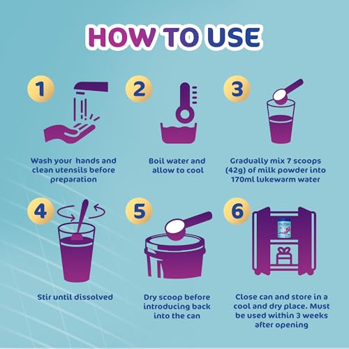 مكمل غذائي اسيندا 1+ لدعم نمو الطفل، بنكهة الفانيليا، لعمر 1-3 سنوات، 800 جرام