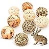 NO 9 stuks kauwballen, kleine dieren, kauwspeelgoed, cavia’s, speelgoedset, kauwspeelgoed voor konijnen, natuurlijke…