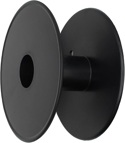 Carretes vacíos de plástico negro versátiles para costura, bordado, alambre, cordón, manualidades y más, paquete variado de 3.6 pulgadas (6 piezas,