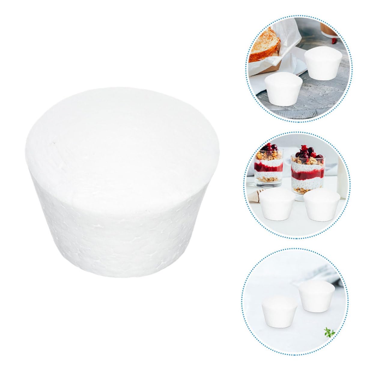 MAGICLULU Dummy Cake Modèles de Gâteaux en Mousse Réutilisables 6pcs, Légers et Peignables pour DIY et Décoration de Mariage, Lot de 6