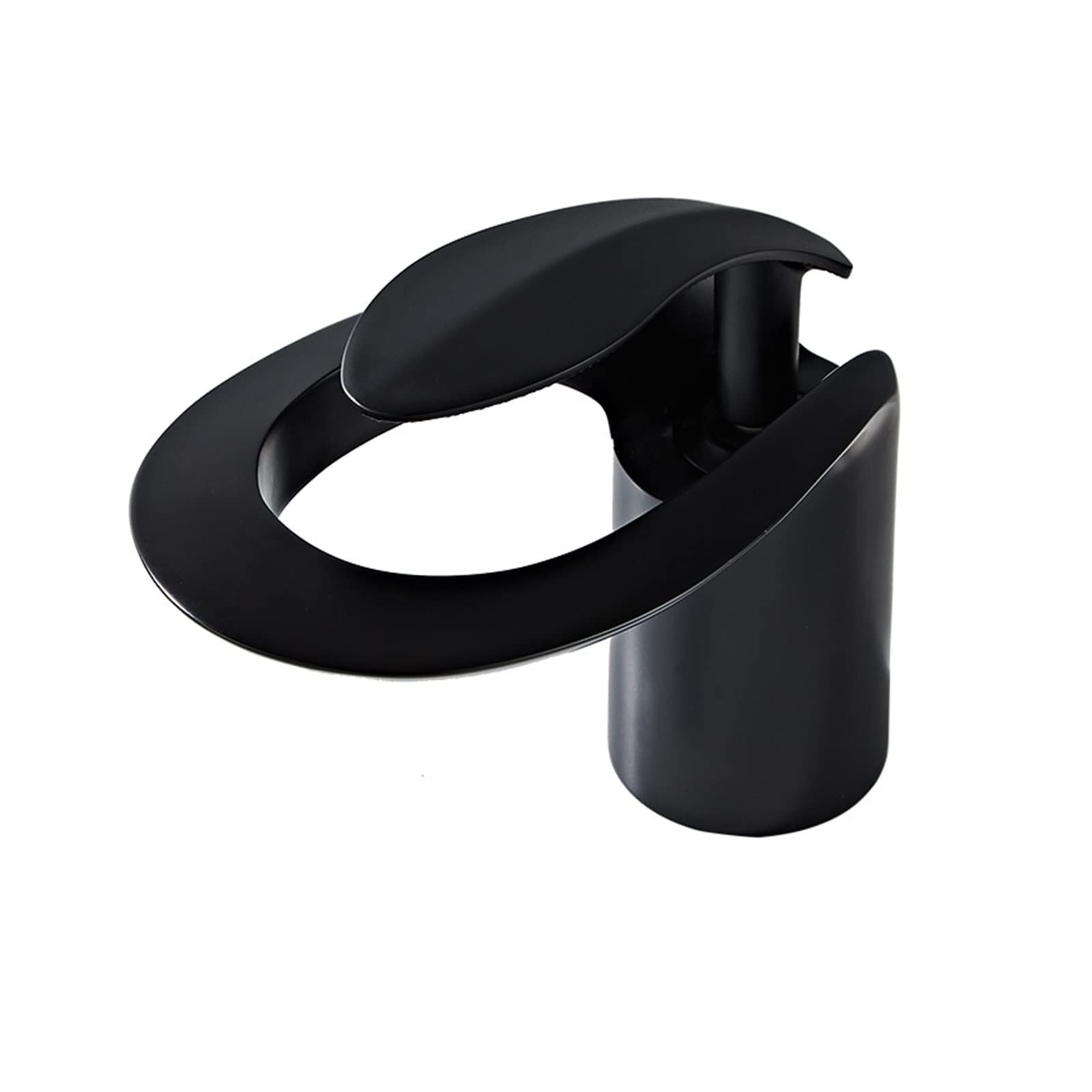 Robinet cascade noir en laiton massif pour lavabo et vasque de salle de bain au design évidé