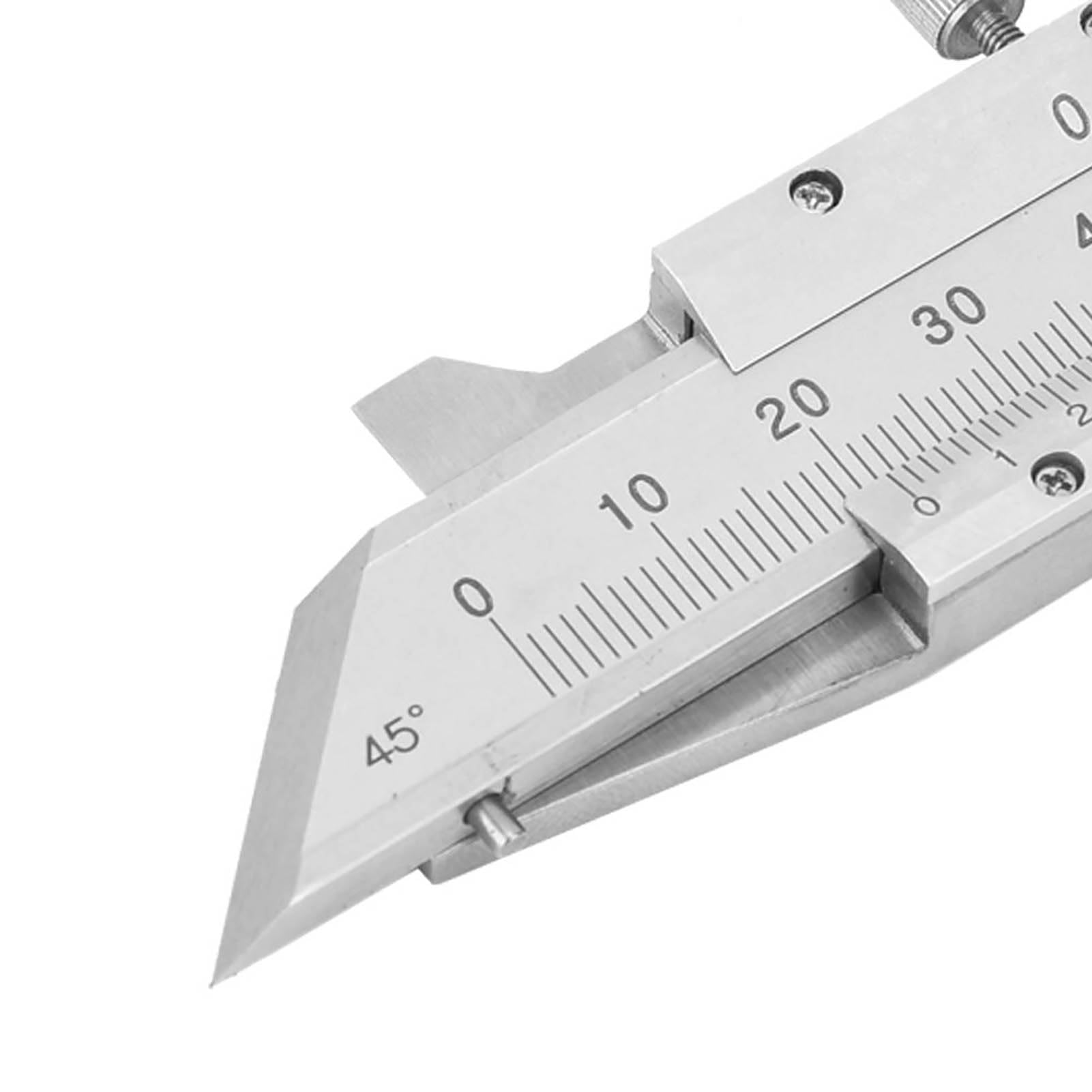 YWBL-WH Regla de Calibre de Chaflán Calibrador de Acero Inoxidable Herramienta de Lectura Mecánica de 0-50 Mm para Medición del Tamaño de Chaflán en Fabricación Mecánica Procesamiento de Vidrio
