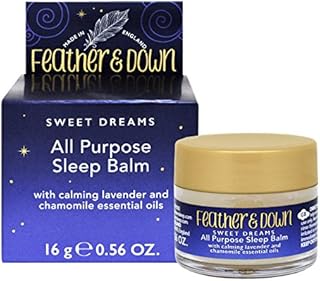 Feather & Down Sweet Dream All-Purpose Sleep Balm (16g) - With calming lavender and chamomile essential oils to encourage a restful night's sleep. Vegan Friendly & Cruelty Free.