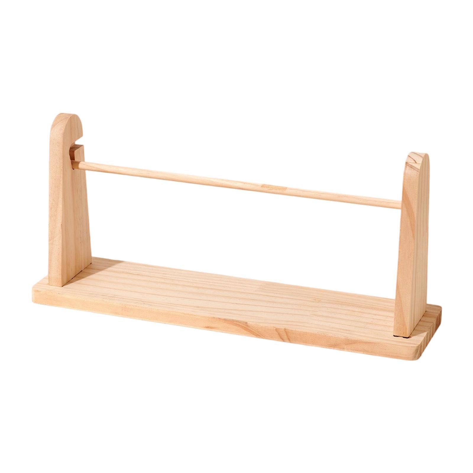 Organizzatore di Nastri in Legno, Porta Nastri, Supporto per Bobina, Dispenser, Accessorio per Lavori Creativi con Robusta Struttura in Legno, Salvasp