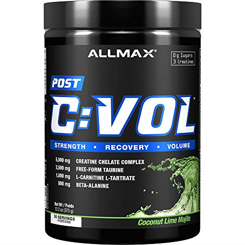 ALLMAX Nutrition C:VOL - Professional-Grade Creatine + Taurine + L-Carnitine Complex, Coconut Lime Mojito, 375 Gram (665553214849)