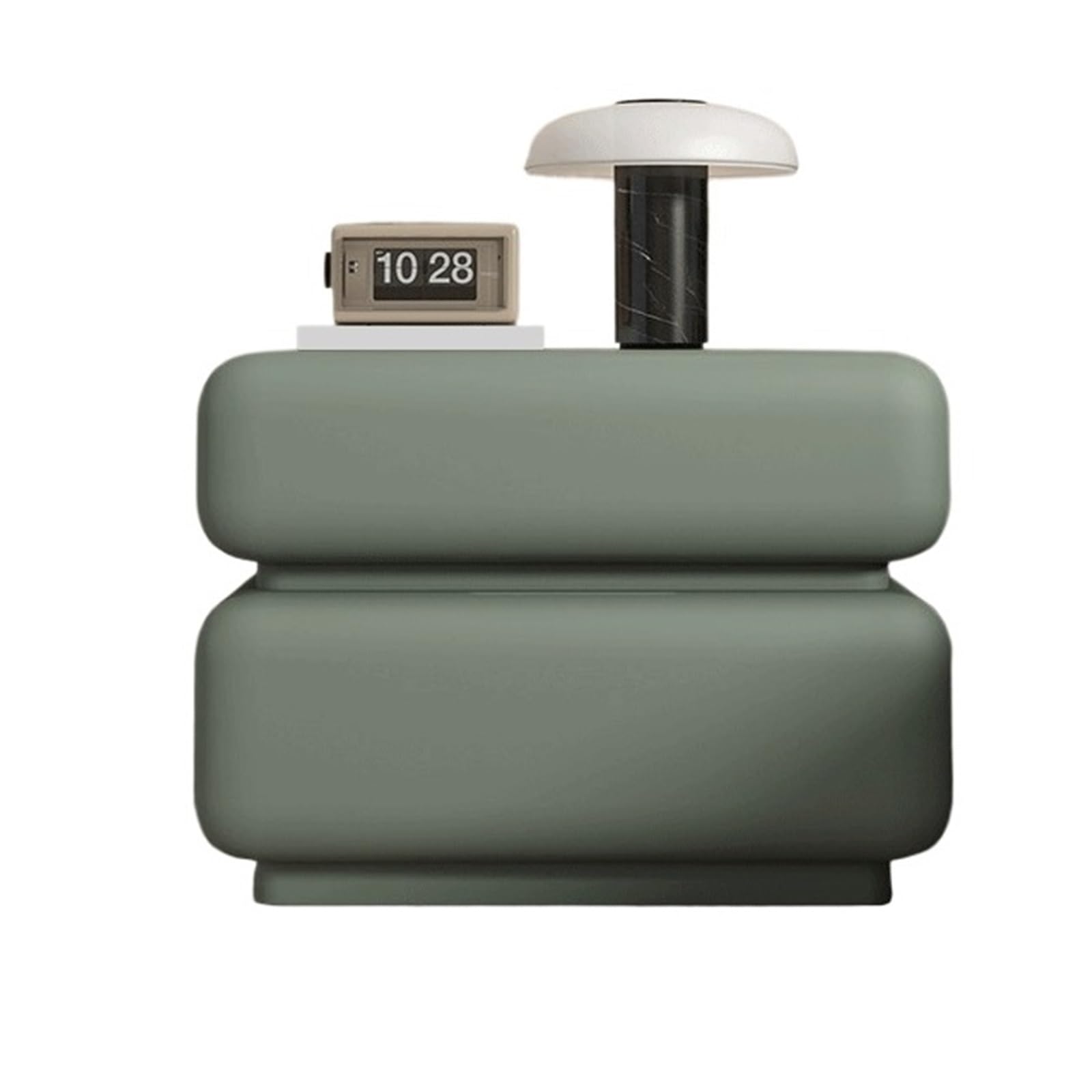 HLHLOP777 Nightstand This Wooden Nightstand Features Leather Trim For A Touch Of Luxury Bedroom Furniture(Green,Large)