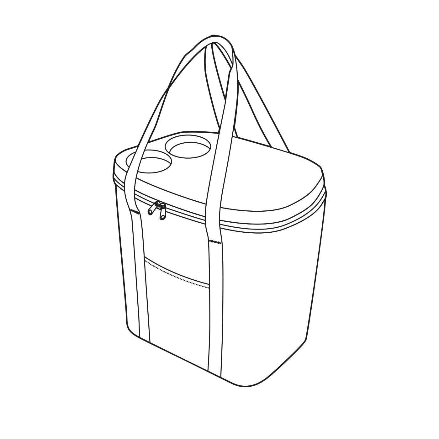 reisenthel coolerbag XL twist silver - Bolsa nevera XL de tejido de poliéster de alta calidad - Ideal para picnics, compras y viajes