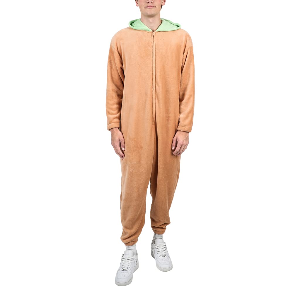 Star Wars Mandalorian Grogu - Traje de Kigurumi con capucha para hombre, Marrón, Large