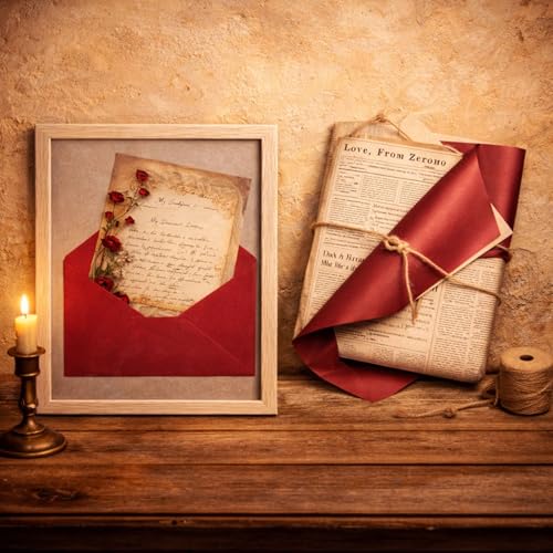 Image of Celebrations Envelope DIY Romantic Gift Set, Love Letter Writing Paper with Envelope & Frame, Unique Valentine Anniversary Birthday Wedding Gift for Boyfriend Girlfriend Husband & Wife