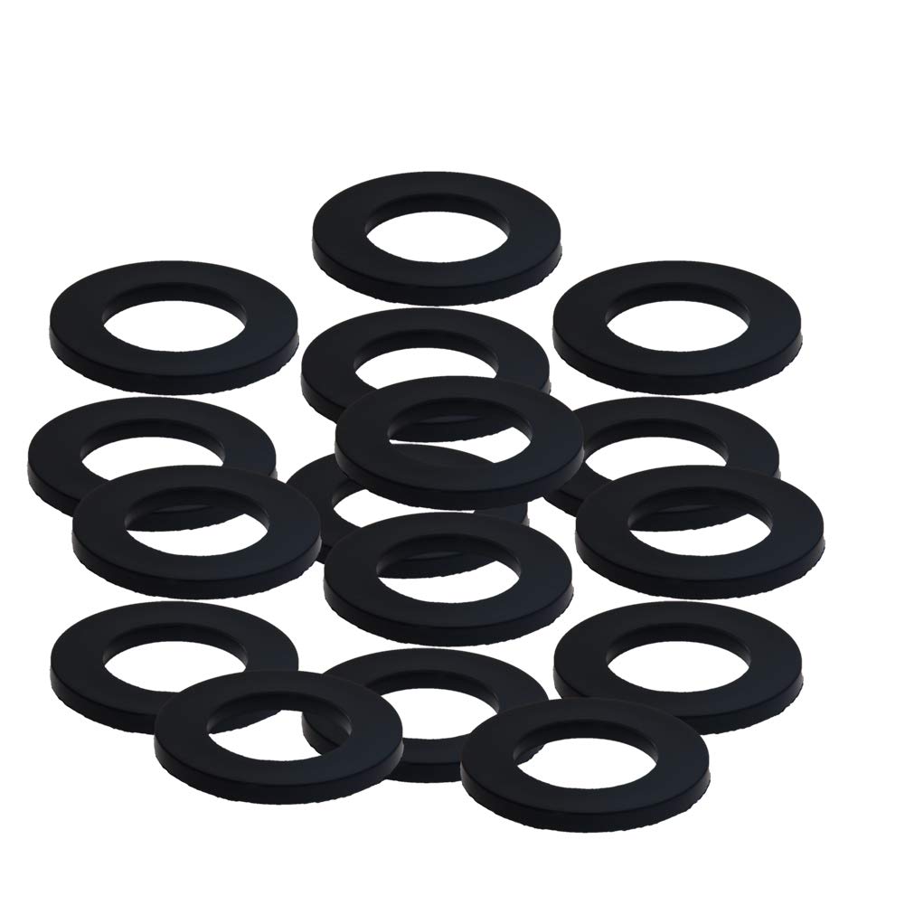 Othmro 100Pcs Nylon Plastic Flat Washers M20 36mm OD 20mm ID 3mm Thickness Crush Screw Washer for Faucet Pipe Water Hose Electrical Connections on Household Commercial Appliances Black