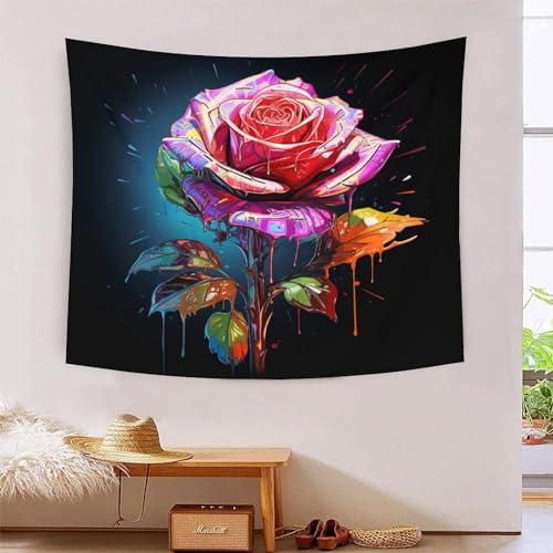 Tapisserie décoRation murale 180x230cm tissu tenture salon chambre rose