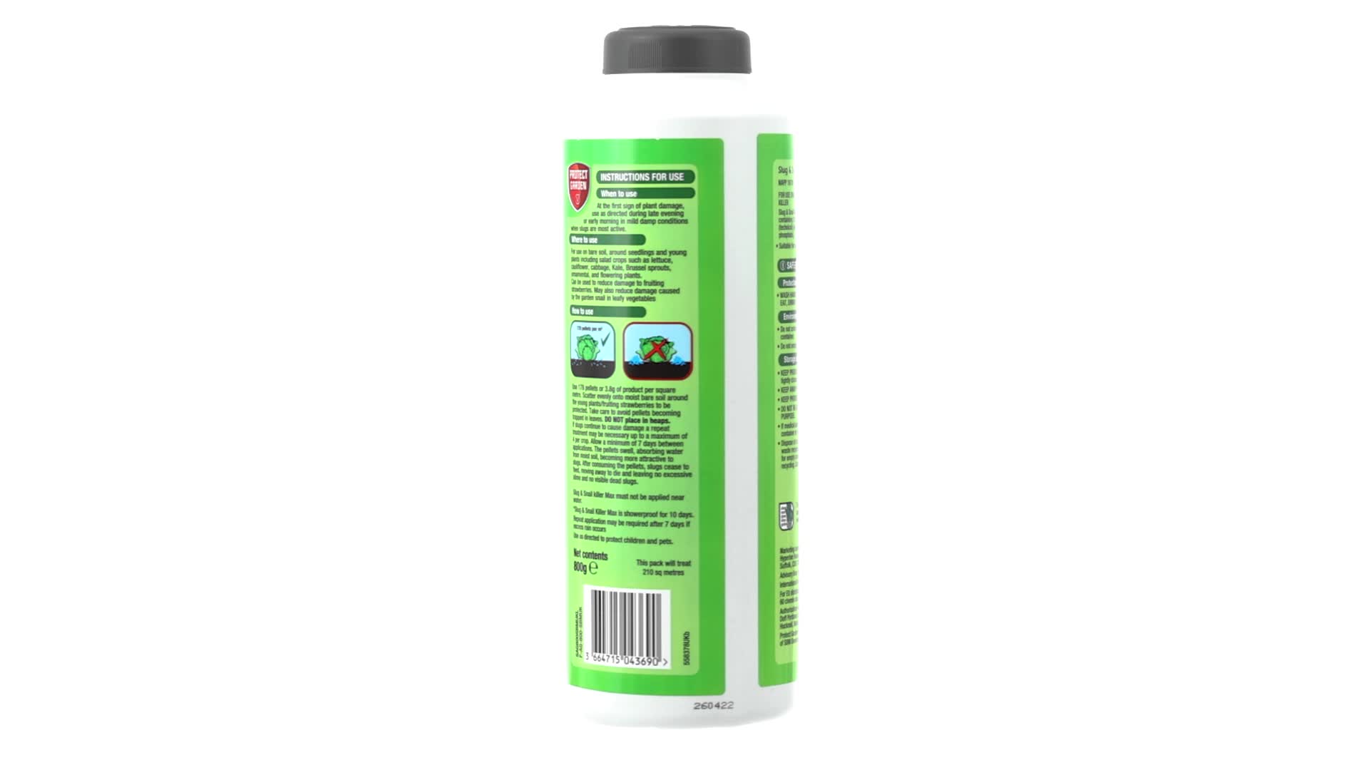 HELLOS ヘロス Snail Shelter（Charcoal Green） Protect garden slug killer max 800g | Dobbies Garden Centres