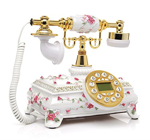 Téléphone fixe antique bleu version 2 vintage pour maison et bureau