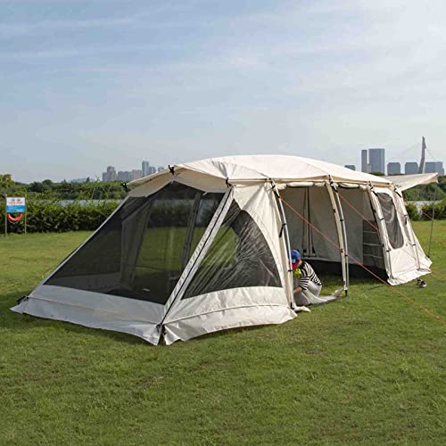 Tents for Camping 8 Person Tunnel Tent with 2 Bedroom, Spacious Living Area and Vestibule, Large Family Tents 3000mm Waterproof, UV50+, Glamping Tent for Fishing, Hiking, Sports, and Traveling