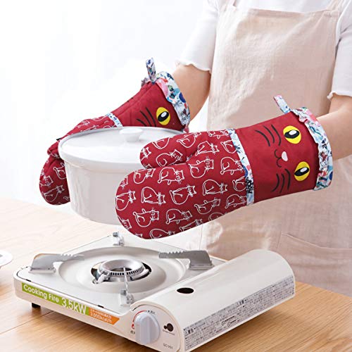 Gants de four FENRIR Alselo set de 2 en coton et silicone imprimé