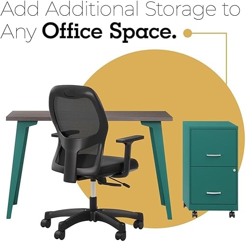 Vista 21 de Orison Oficina 18" 2 cajones móvil Ultra Pedestal Archivo, blanco alpino Blanco (Alpine White)