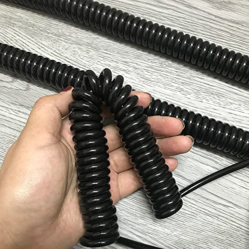Ligne spiralée pour éclairage mobile de voiture et connexions électriques de cabine