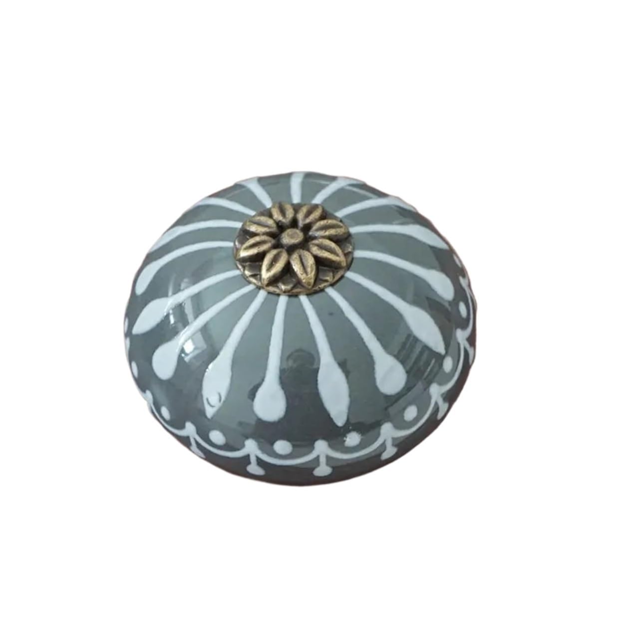 GNYVZXPLQ Ceramic Handle Drawer Knobs, 6pcs Multicolor Ceramic Cabinet Knobs Dresser Pulls Handle Hardware(Grey)