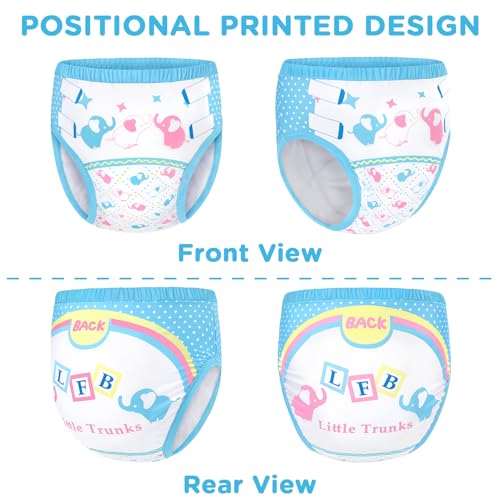 Image of Littleforbig Soft Silky Underwear Comfortable Washable Reusable Adult Training Pants - Little Trunks S Blue