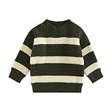Fall Winter Baby Sweater Infant Toddler Boy Girl Striped Crewneck Sweatshirt Long Sleeve Knitted Pul