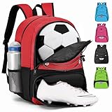 Hsmihair Youth Soccer Bag-Soccer Backpack&Backpack for Football Basketball,with Ball Compartment Separate Cleat Package
