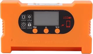 Hilitand Dual USB Type C Fast Solar Discharge Controller with Safety, PV Panel Direct Drive for 12V 24V Battery Charging (70A)