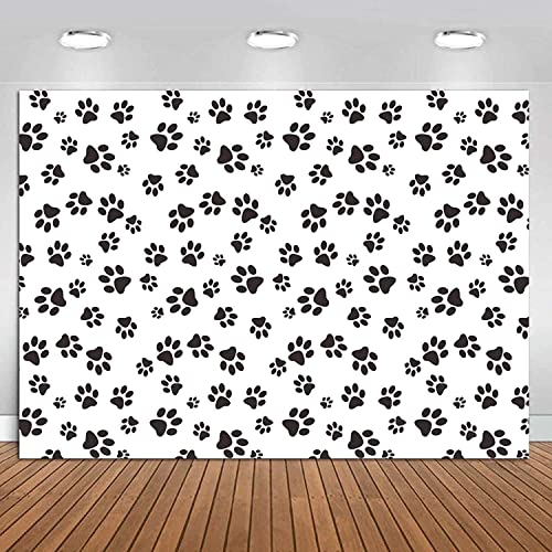 Fanghui Paw Print Backdrop Vinyl 7x5 ft