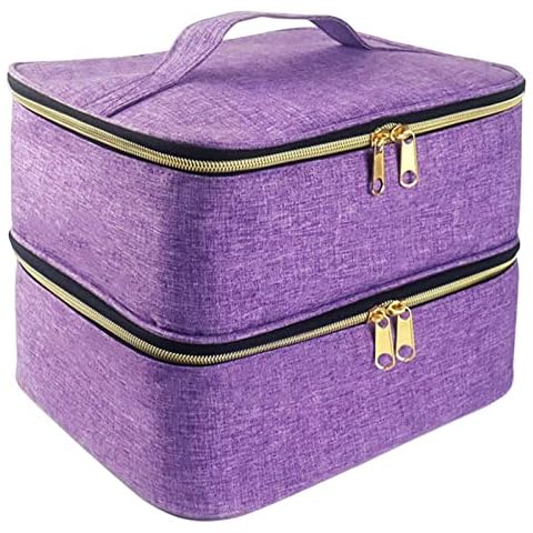 Colcolo Nail Polish Carrying Case Bag Container Travel Case with Soft Dividers Nail Organizer Storage Bag for Cosmetic Nail Polish Polish Cover