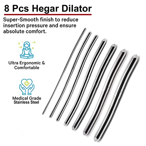 Aaprotools 8 Piece Dilator Set With Pouch - Hegar Sounds #TOP4