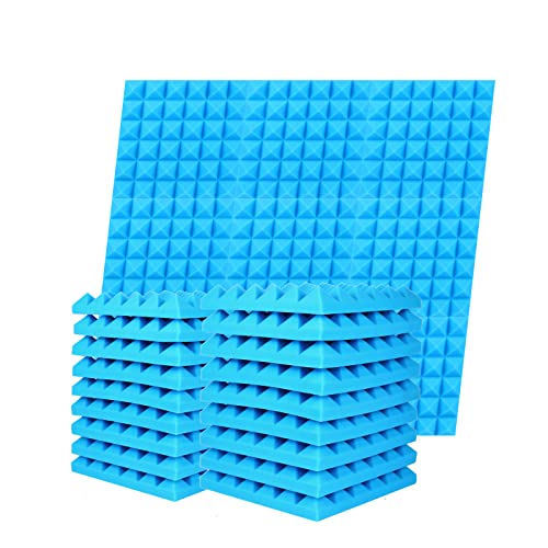 Acoustic Sound Proofing Foam Panels: 12 Pack Acoustic Foam Panels with Double Sided Tape